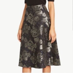 Ann Taylor Brocade A-Line Floral Skirt, Size 10P